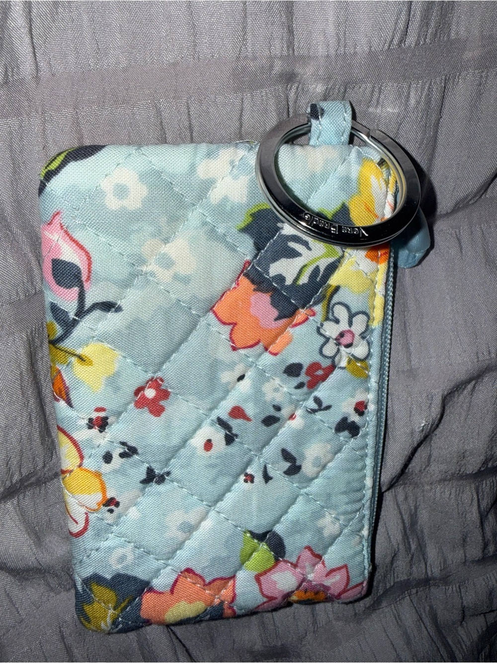 Floral Print ID Pouch in Pink and Navy and Blue Floral. There’s 2 of them. - Picture 4 of 5